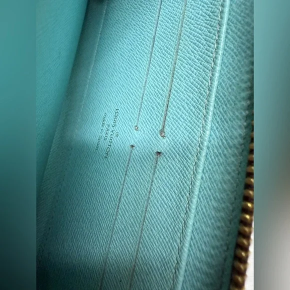 LOUIS VUITTON-CA3151 Limited Edition Illustre Balloon Zippy Wallet(Turquoise Int - Picture 6 of 12